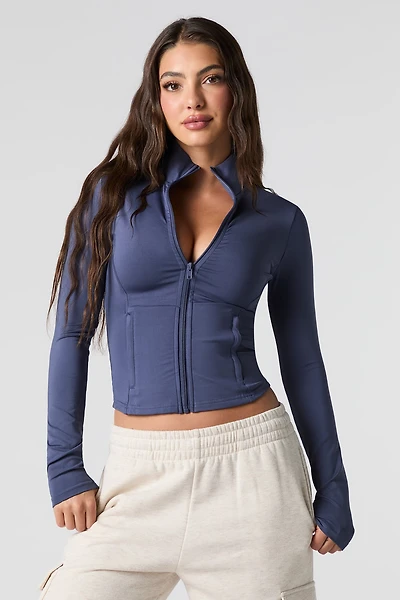 Active Zip-Up Cropped Jacket