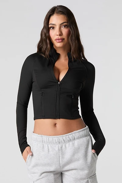 Active Zip-Up Cropped Jacket