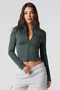 Active Zip-Up Cropped Jacket