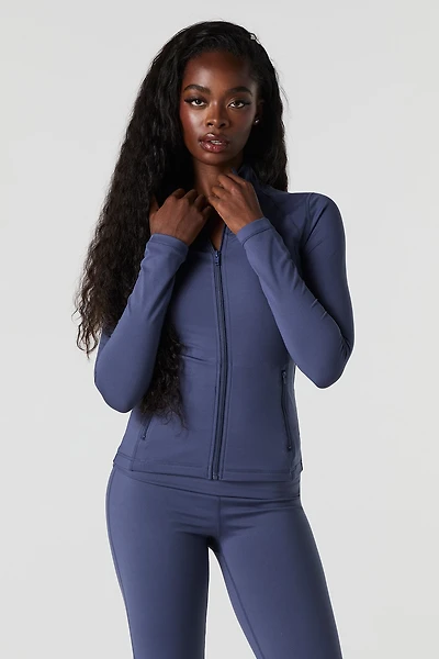 Blouson à glissière et col montant Active