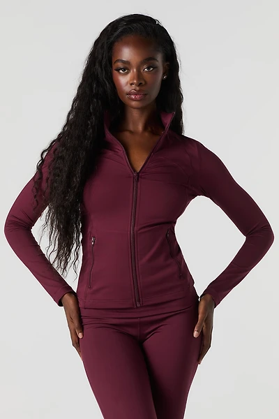 Blouson à glissière et col montant Active