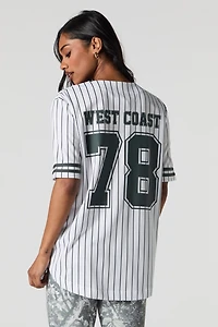Jersey de baseball en filet à imprimé City