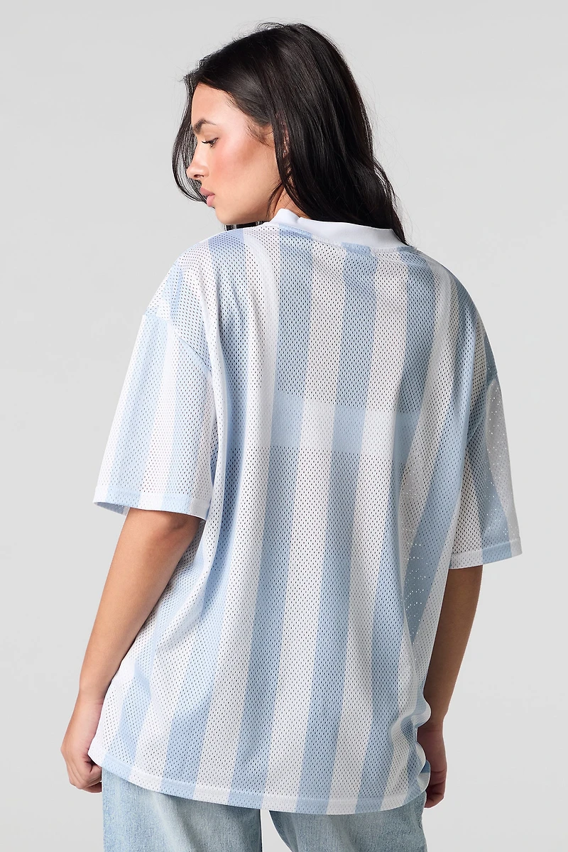 Graphic Mesh Football Jersey