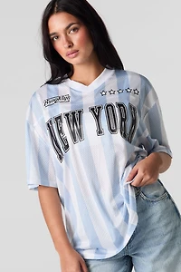 Graphic Mesh Football Jersey