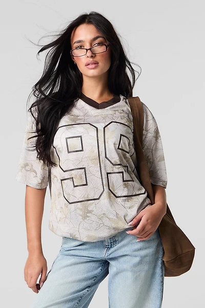 Graphic Mesh Football Jersey