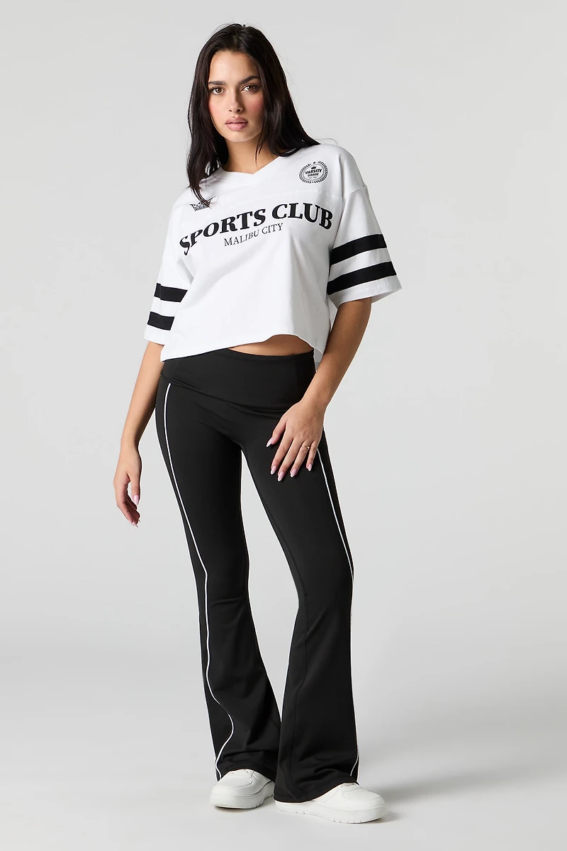 Sommer Ray Active Piping Detail Flare Pant