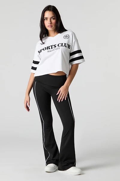 Sommer Ray Active Piping Detail Flare Pant