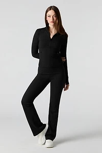 Foldover Waist Flare Legging