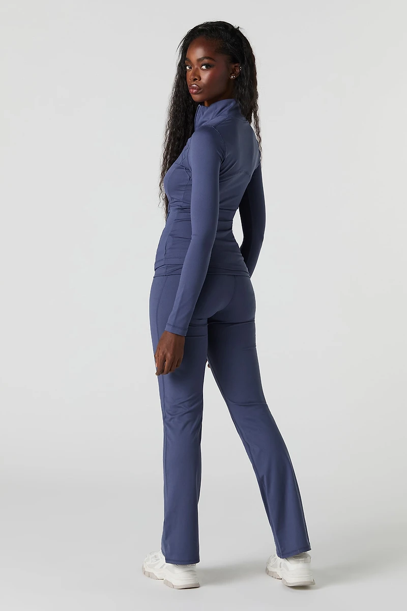 Pantalon à jambe évasée et taille repliée Active