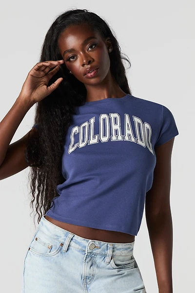 T-shirt ajusté à imprimé HD Colorado
