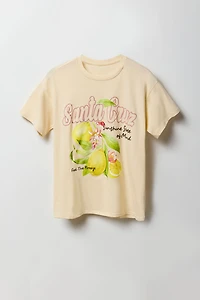 T-shirt de coupe garçonne à imprimé Santa Cruz