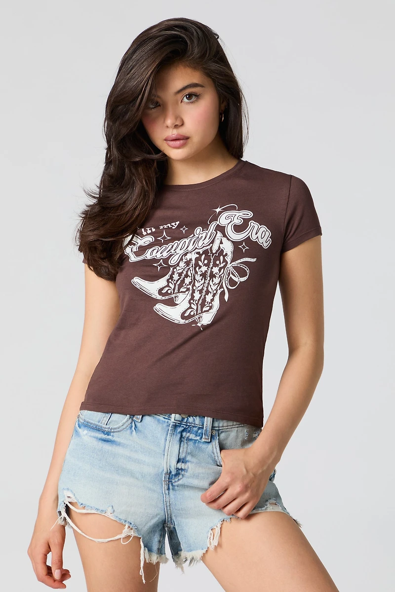Cowgirl Era Graphic Fitted T-Shirt