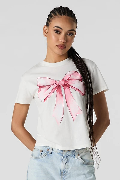 Bow Graphic Boxy T-Shirt