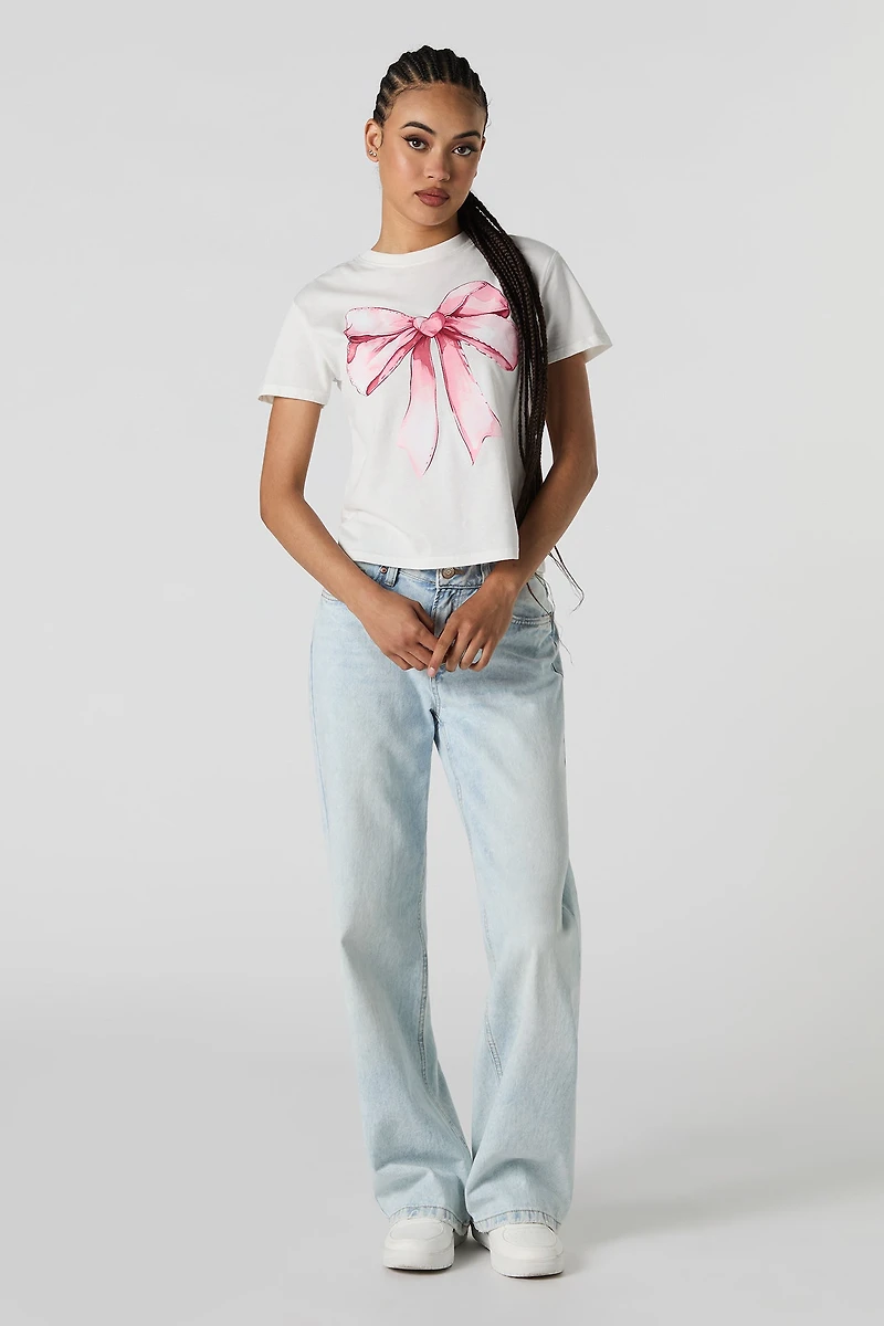 Bow Graphic Boxy T-Shirt