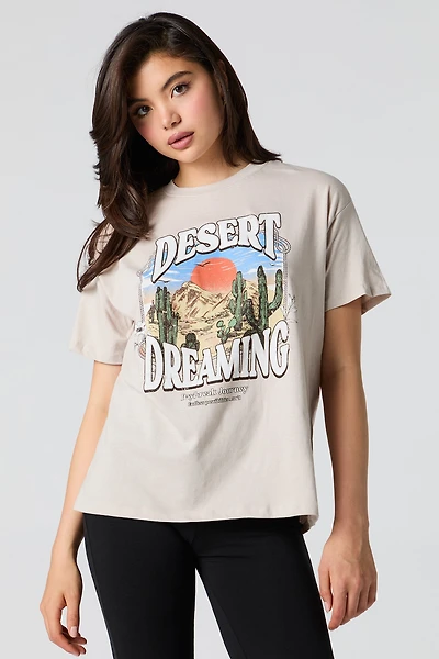 Desert Dreaming Graphic Boyfriend T-Shirt