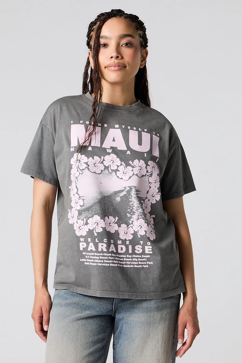 Graphic Washed Boyfriend T-Shirt