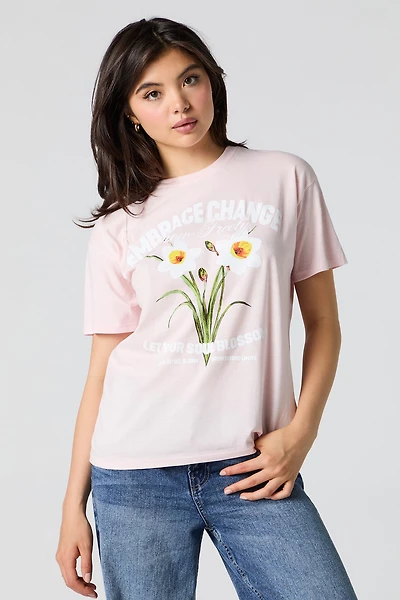 Embrace Change Graphic Boyfriend T-Shirt