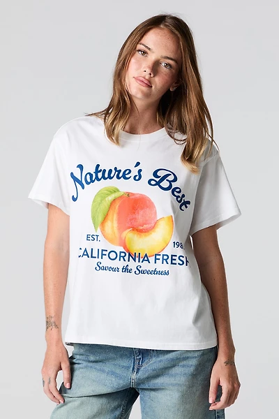 T-shirt de coupe garçonne à imprimé Nature's Best