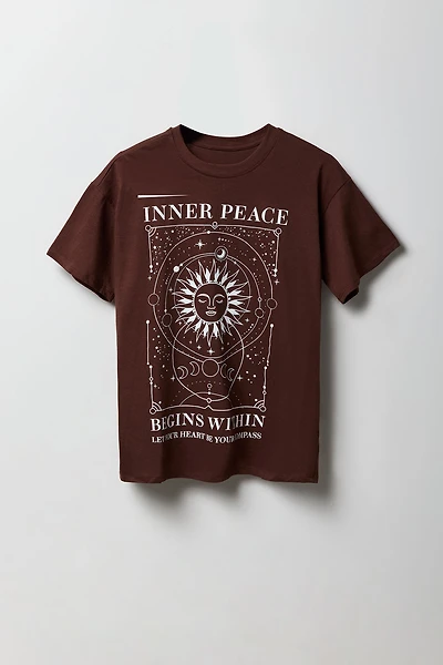 T-shirt de coupe garçonne à imprimé Mystic