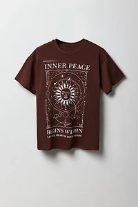 T-shirt de coupe garçonne à imprimé Mystic