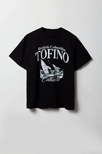 T-shirt coupe garçonne à imprimé Tofino