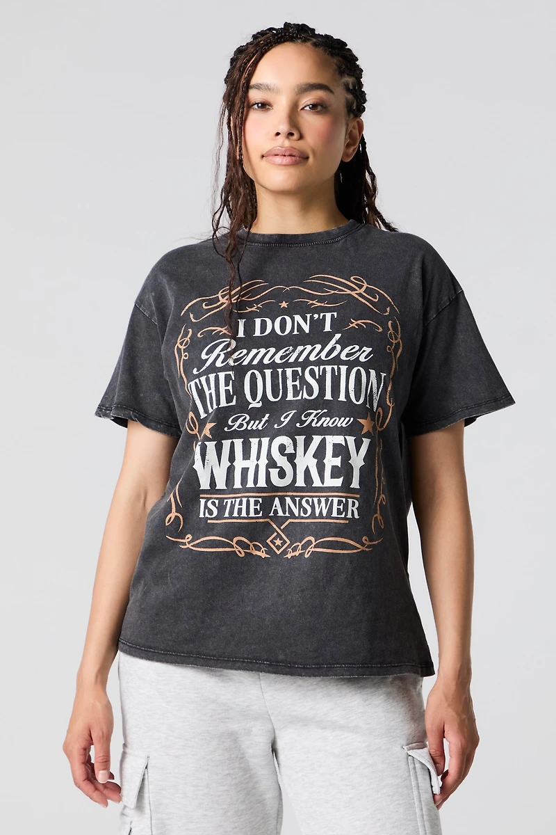 Whiskey Graphic Washed T-Shirt