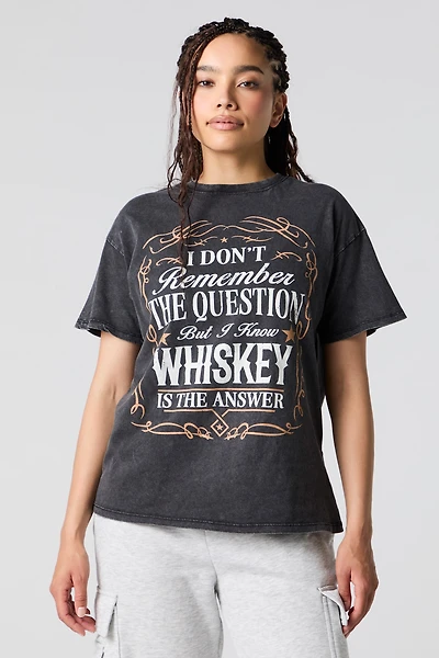 Whiskey Graphic Washed T-Shirt