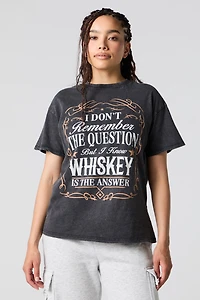 Whiskey Graphic Washed T-Shirt