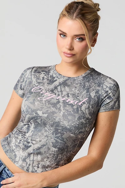 Graphic Printed Fitted T-Shirt