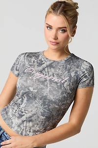 Graphic Printed Fitted T-Shirt