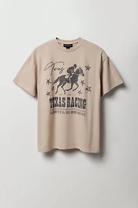 T-shirt de coupe garçonne à imprimé Texas Racing