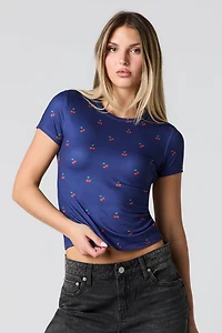 T-shirt ajusté à imprimé