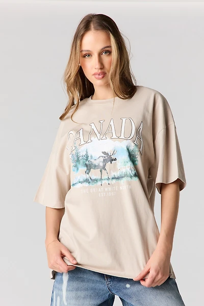 Canada Graphic Oversized T-Shirt