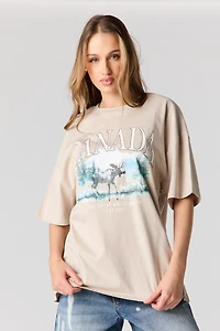 Canada Graphic Oversized T-Shirt