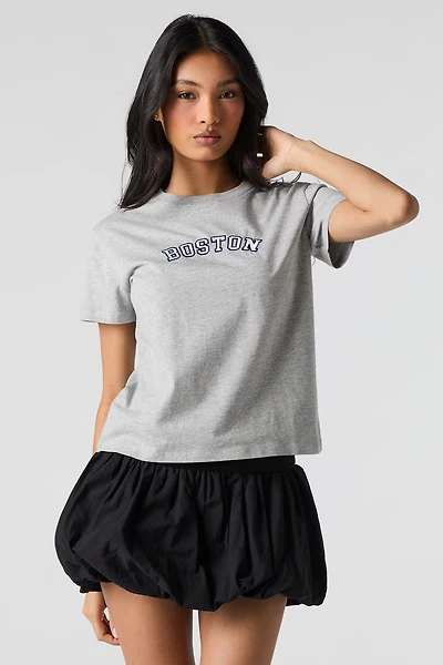 T-shirt avec motif brodé Boston
