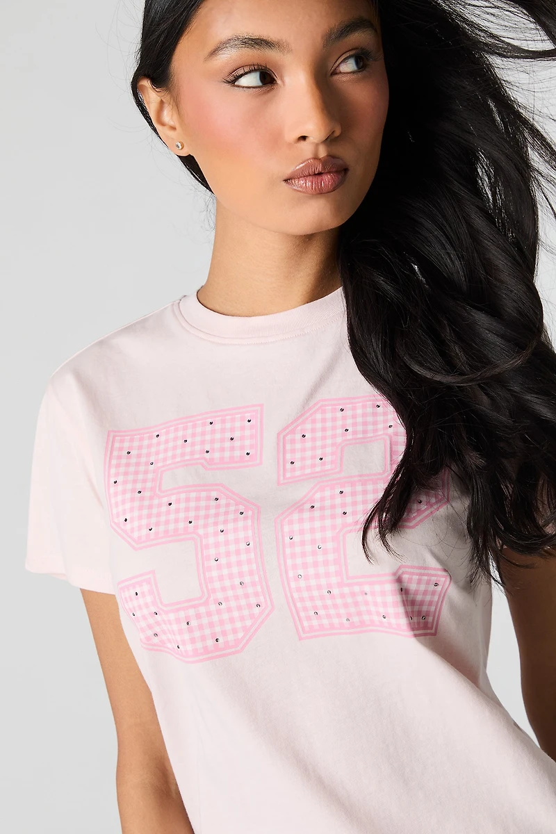 T-shirt à imprimé Checkered 52 avec pierres du Rhin