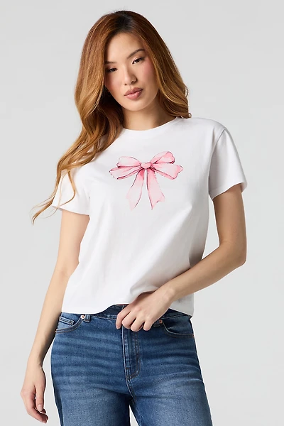 T-shirt à imprimé Boucle rose