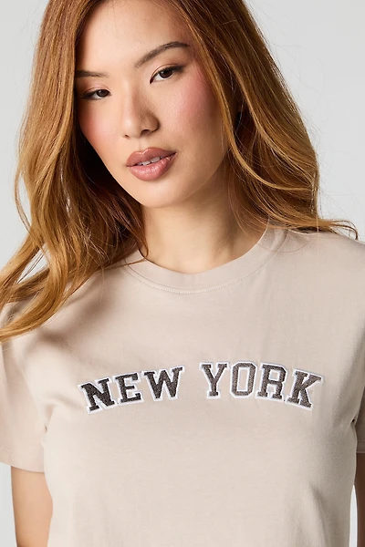 New York Embroidered Graphic T-Shirt