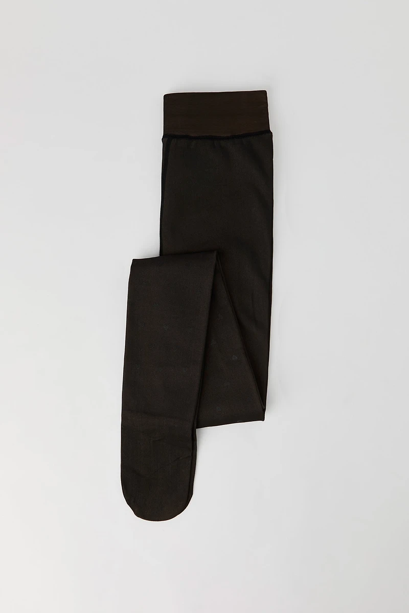 Collants doublés de molleton avec effet diaphane