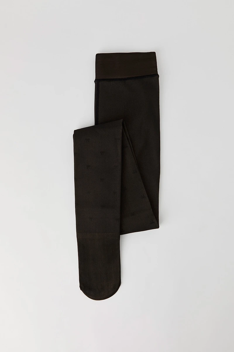 Sheer Effect Fleece Lined Tights