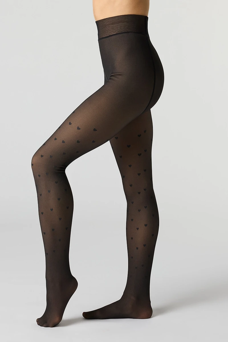 Sheer Effect Fleece Lined Tights