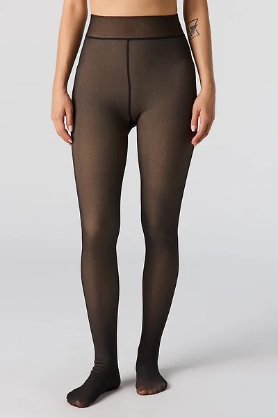 Bas collants doublés de peluche