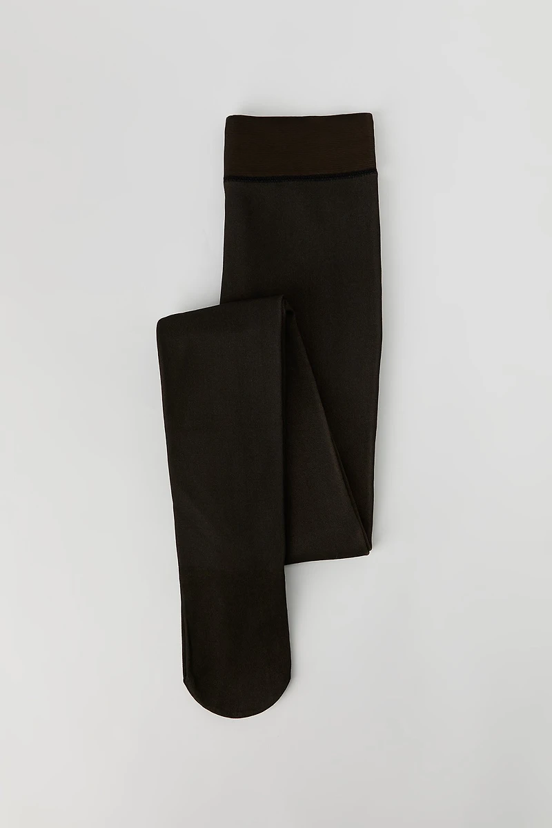 Bas collants doublés de peluche
