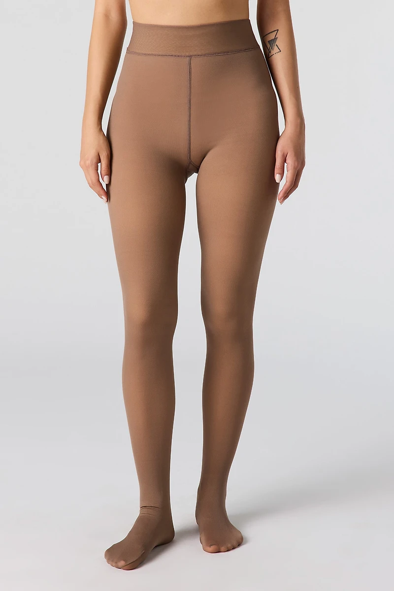 Bas collants doublés de peluche