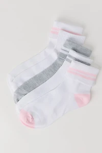 Chaussettes un quart à revers rayé (paquet de 5)