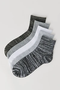 Marled Quarter Socks (5 Pack)
