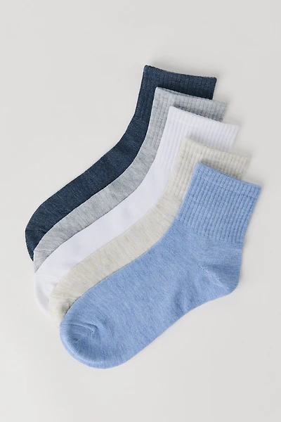Chaussettes un quart marbrées (paquet de 5)