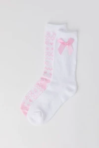 Chaussons en tricot jacquard (2 paires)