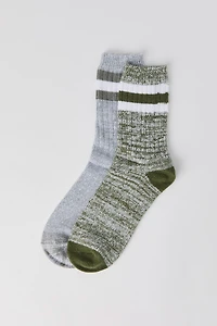 Striped Boot Socks (2 Pack)