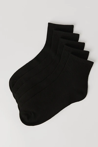 Chaussettes un quart unies (paquet de 5)